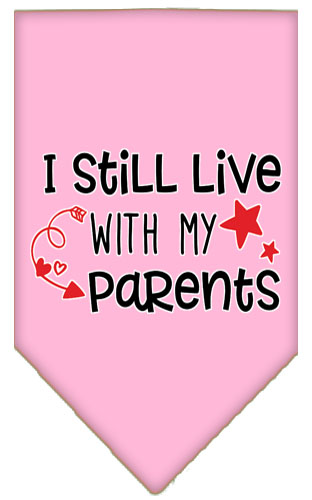 Still Live with my Parents Screen Print Pet Bandana Light Pink Large
